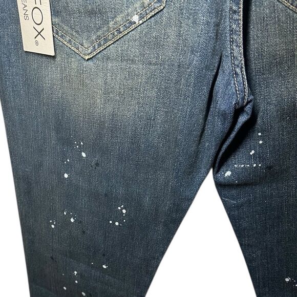 Wildfox NWOT Size 28 Baggy Crop Jean Da Vinci Distressed Paint splatter Cotton - Picture 13 of 16